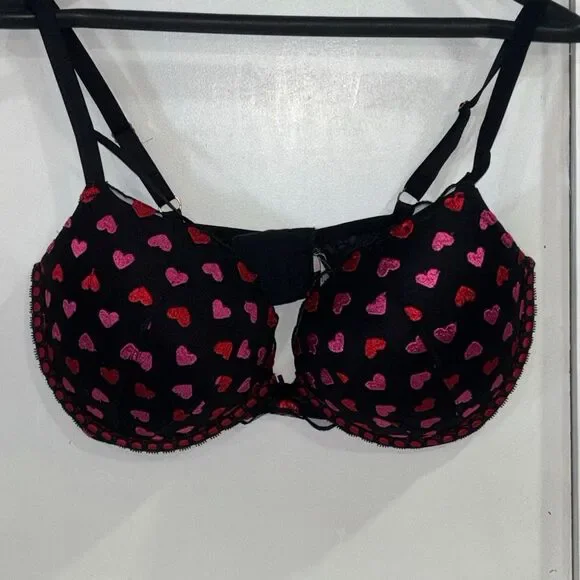 Victorias Secret Dream Angels Heart Embroidery Push Up Bra Sz 38DD - Picture 2 of 7